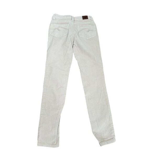 Justice White Corduroy Straight-Leg Girls Pants Size 8R - Picture 2 of 4